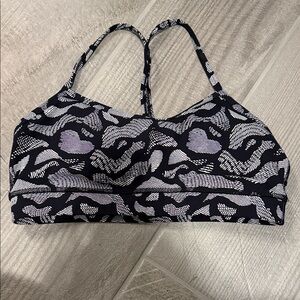 lululemon athletica Black and White Patterned Sports Bra